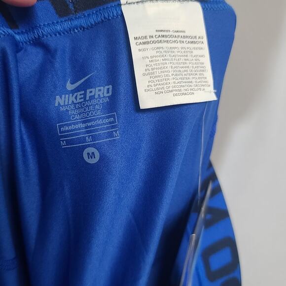 Nike Pro Deep Royal Blue Combat Hyperwarm Lite Compression Pants Size M NWT - Picture 4 of 5